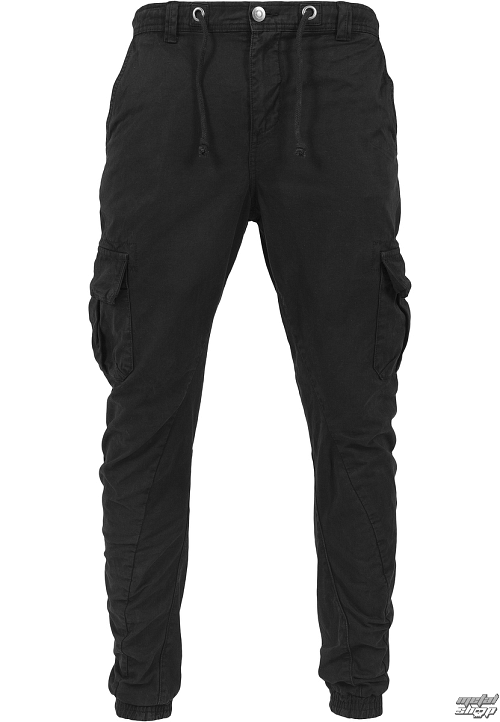 nohavice pánske URBAN CLASSICS - Cargo Jogging - TB1268-black