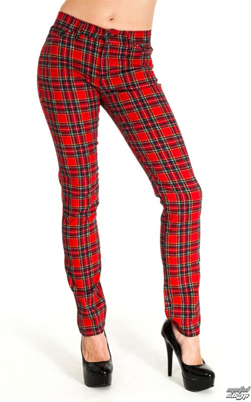 nohavice (unisex) 3RDAND56th - Tartan Skinny Jeans - Ud Tartan - JM1106