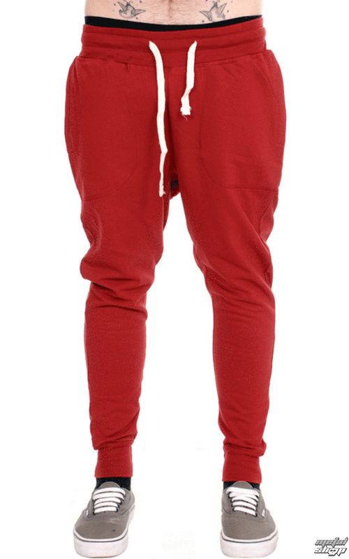 nohavice unisex (tepláky) 3RDAND56th - Carrot Fit Jogger - Claret - JM1008