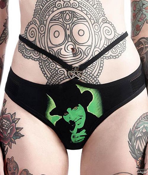 nohavičky dámske KILLSTAR - Marilyn Manson - Golden Ticket - Black - K-UND-F-2513