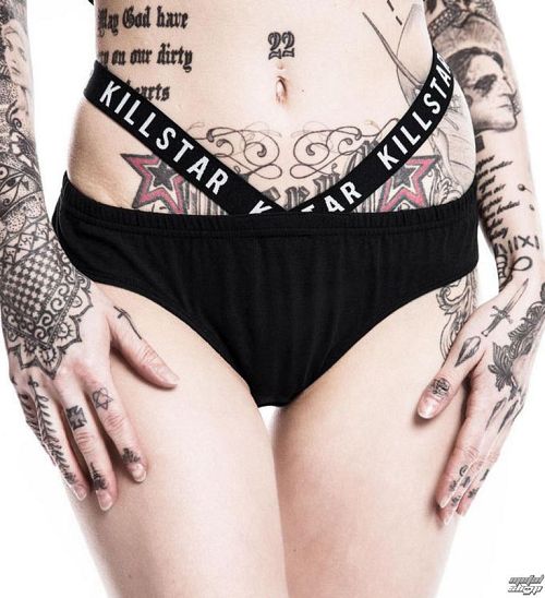 nohavičky dámske KILLSTAR - Rise N Rule Cut Out - Black - KIL315