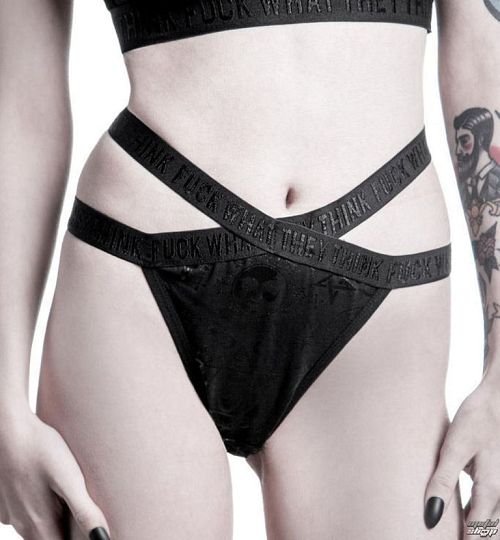 nohavičky dámske KILLSTAR - Vix-Sin XOXO - Black - K-UND-F-2377