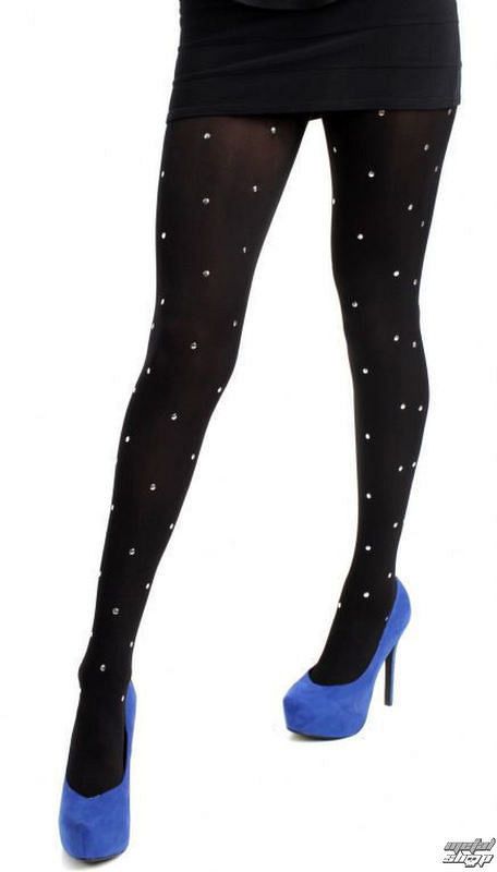 pančucháče PAMELA MANN - 120 Denier 3D Tights - Black with Diamante - 077