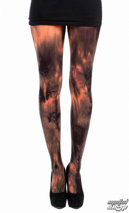 pančucháče PAMELA MANN - 50 Denier Tie Dye Tights - Flo Orange - 007