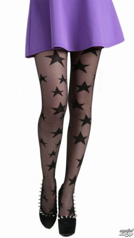 pančucháče PAMELA MANN - All Over Stars Sheer Tights - Black - 086