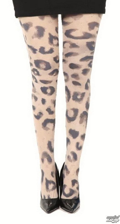 pančucháče PAMELA MANN - Big Leopard Printed - Natural - PM219