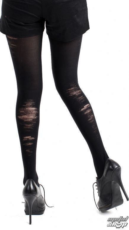 pančucháče PAMELA MANN - Bruised Opaque Tights Black - 016