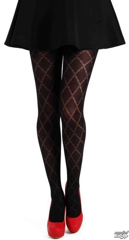 pančucháče PAMELA MANN - Classic Diamond Opaque Tights - Black - 097