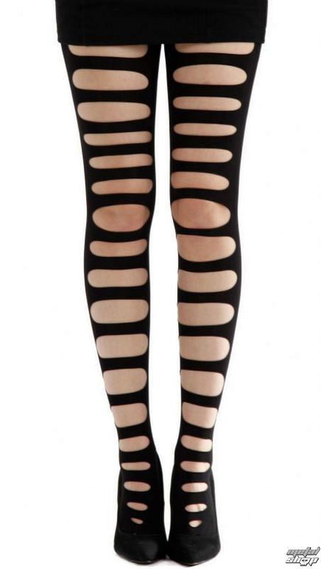 pančucháče PAMELA MANN - Front Slash Tights - Black - 089