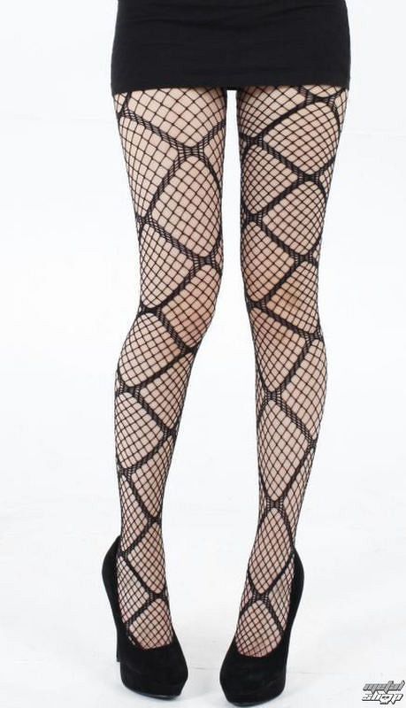 pančucháče PAMELA MANN - Large Diamond Net Tights - Black - 110
