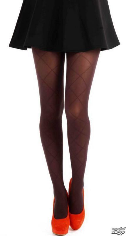 pančucháče PAMELA MANN - Large Diamond Tights - Chocolate - 107