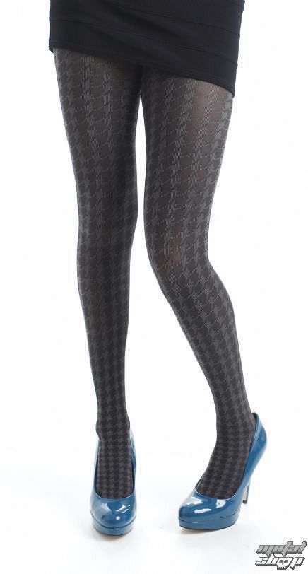 pančucháče PAMELA MANN - Opaque Dogtooth Tights - Grey - 043