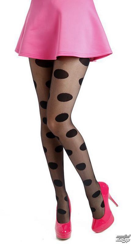 pančucháče PAMELA MANN - Oversize Spots Tights - Black - 109