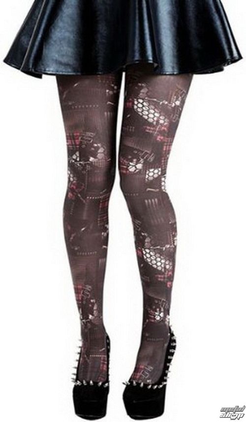 pančucháče PAMELA MANN - Patchwork Punk Printed - Multi - PM221