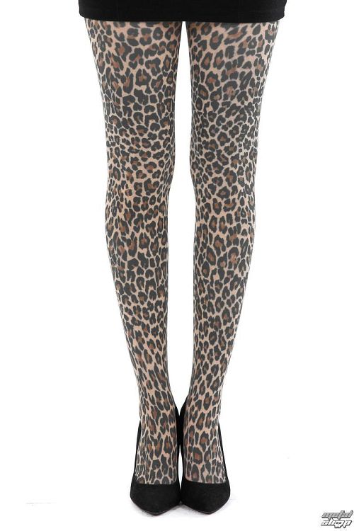 pančucháče PAMELA MANN - Small Leopard Tights - Natural - 057