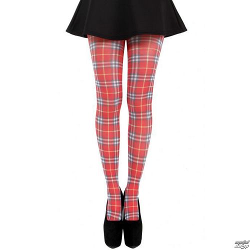 pančucháče PAMELA MANN - Thomson Tartan Printed - Red - PM1022