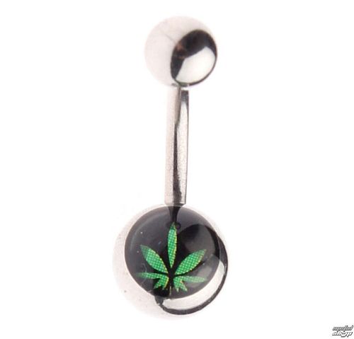 piercingový šperk - Marijuana / Blk - IV021