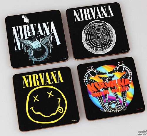 pivné podnosy Nirvana - coaster set - ROCK OFF - NIRVCOAST01