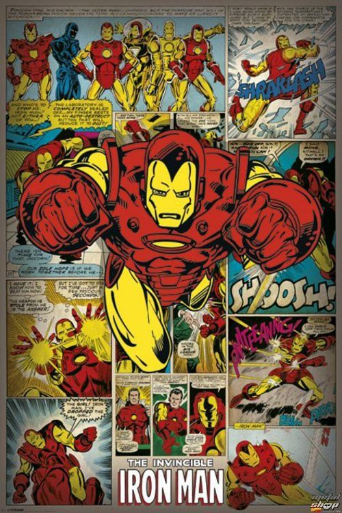 plagát Marvel Comics - Iron Man Retro - PYRAMID POSTERS - PP32742