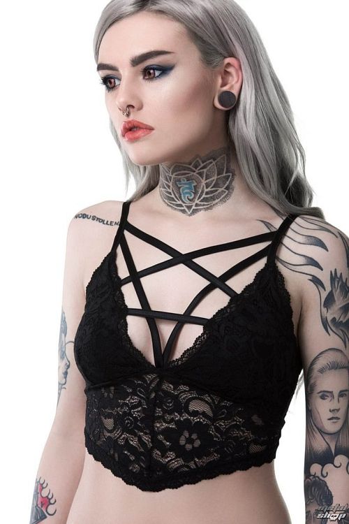 podprsenka dámska KILLSTAR - NOCTRA LACE-DELIC - BLACK - K-UND-F-2902