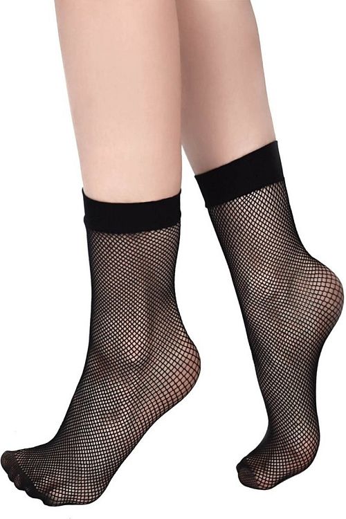 ponožky KILLSTAR - COURTNEY FISHNET - BLACK - KSRA000078