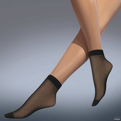 ponožky (pančuchové) LEGWEAR - fishnet ankle highs - black - LE005