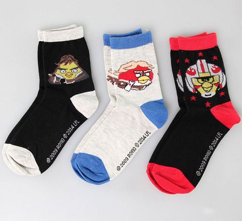 ponožky TV MANIA - Angry Birds - Black/Blue/Red - SWAB 331