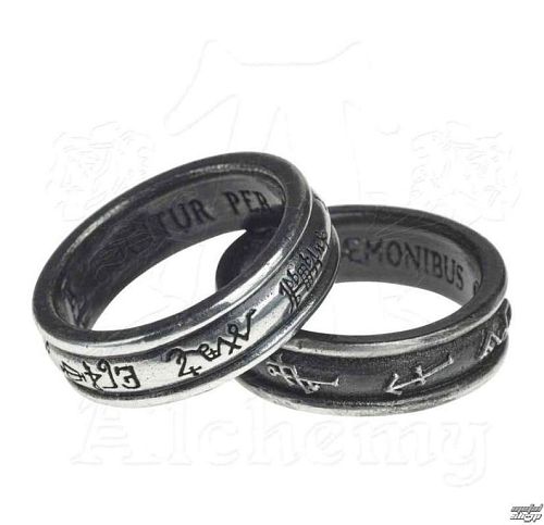 prsteň ALCHEMY GOTHIC - Demon Black & Angel White - R212