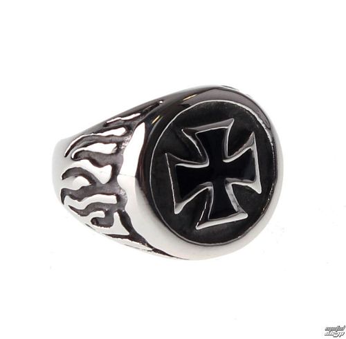 prsteň ETNOX - Black Iron Cross - SR1140