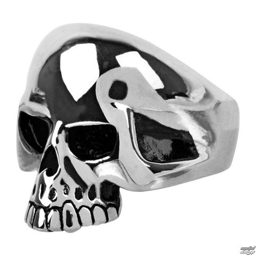 prsteň INOX - skull w/teethout - FR1047