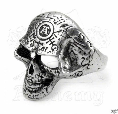 prsteň Omega Skull ALCHEMY GOTHIC - R122