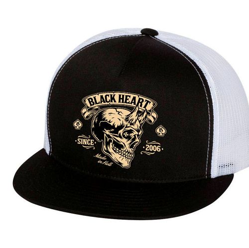 šiltovka BLACK HEART - DEVIL SKULL - WHITE - 022-0049-WHT