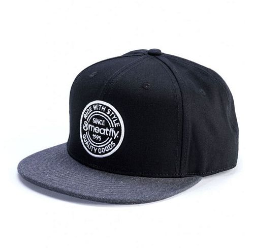 šiltovka MEATFLY - COMP SNAPBACK C - BLACK / DARK HEATHER - MF-18000077