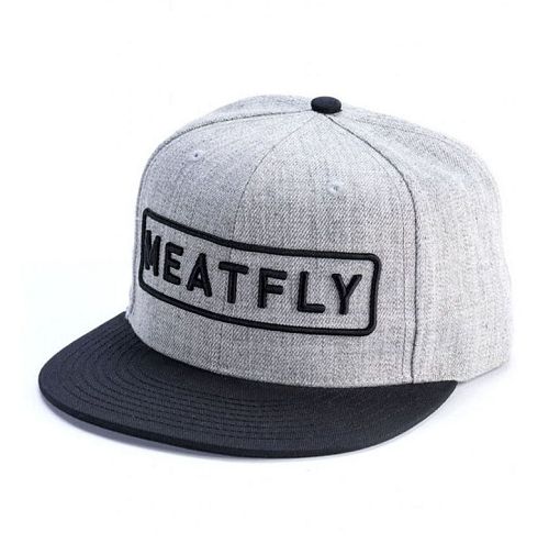 šiltovka MEATFLY - SPON SNAPBACK D - GREY HEATHER / BLACK - MF-18000076