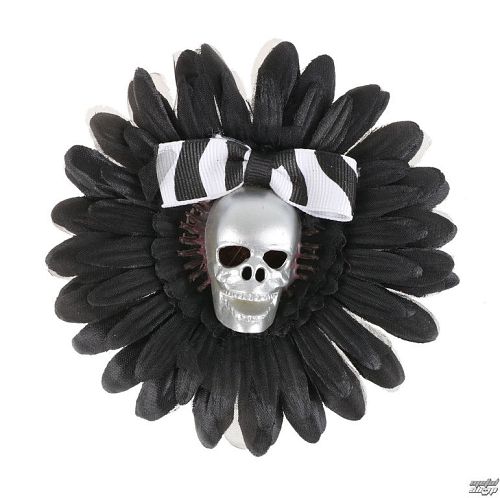 sponka do vlasov Skull - Black / Silver - NSF015
