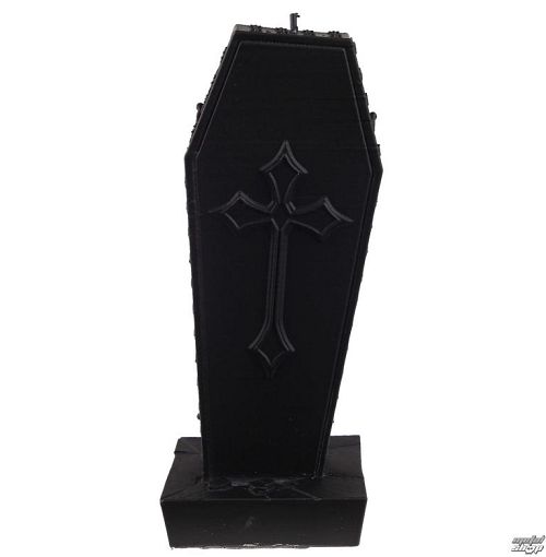 sviečka Coffin with Cross - Black Matt - YO014