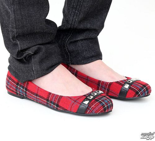 topánky dámske ABBEY DOWN - MFP Ballerina Flat - TARTAN