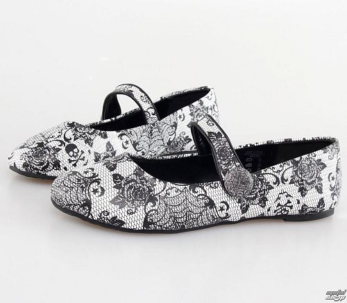 topánky dámske (balerínky) IRON FIST - Midnight Widow - White - IFLFLT052
