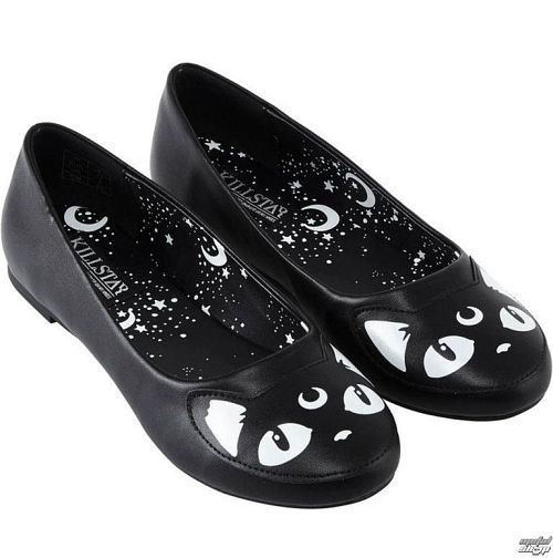 topánky dámske (balerínky) KILLSTAR - KEIKO KITTY - BLACK - KSRA000004