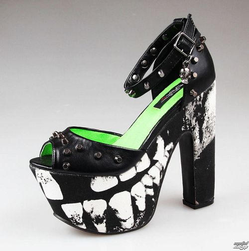 topánky dámske -črievice- IRON FIST - Loose Tooth Super Platform - BLACK