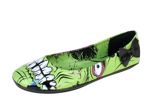 topánky dámske IRON FIST - Zombie Stomper Flat IFL0113 - BLACK/GREEN