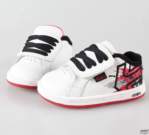 topánky detské ETNIES - Toddler Fader - White/Grey/Red