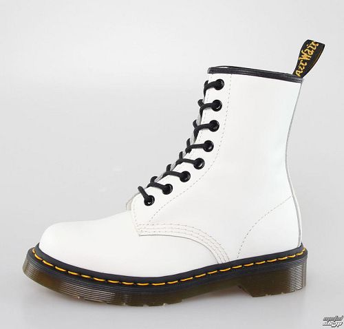 topánky DR. MARTENS - 8 dierkové - 1460 - WHITE SMOOTH