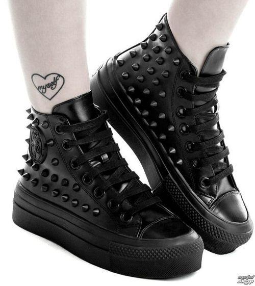 topánky KILLSTAR - SOULED OUT HIGH TOPS - BLACK - K-FTW-F-2690