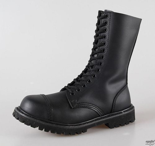 topánky kožené 14dírkové BRANDIT - Phantom Black - 9003/2