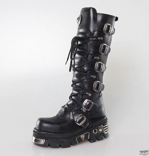 Topánky New rock - 6-Buckle Boots (272-S1) Black - N-8-08-700-00