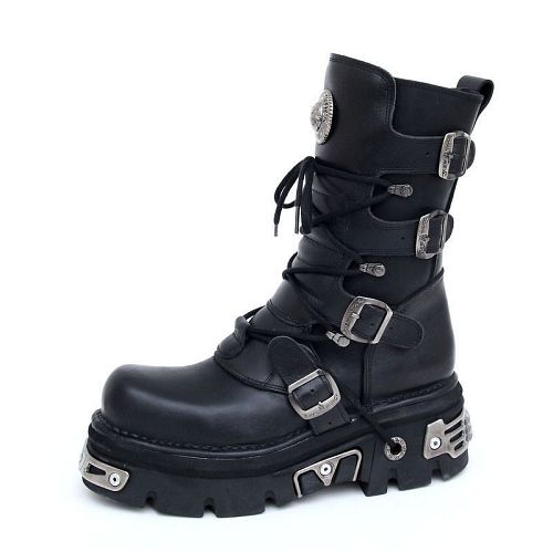 Topánky New rock - Basic Boots (373-S4) Black - N-8-02-700-00