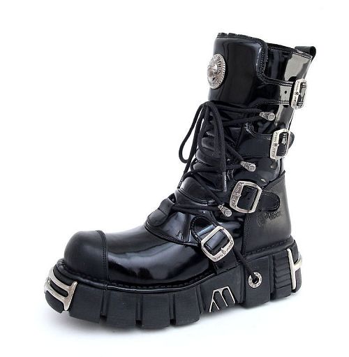 topánky New rock - Bizarre Boots (313-S1) Black - N-8-03-010-00