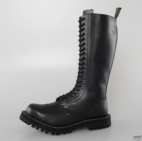topánky STEEL - 20 dierkové - Black