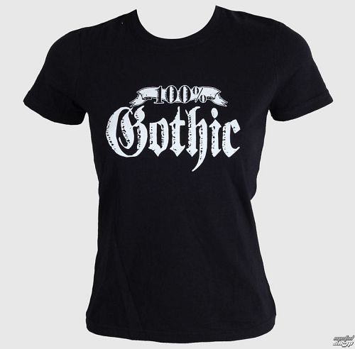 tričko dámske 100% Gothic - Black - FDTD34207